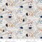 Fabric Henry Glass Gray Astronauts Milky Way Glow in the Dark by the Quarter Yard 2118G-90